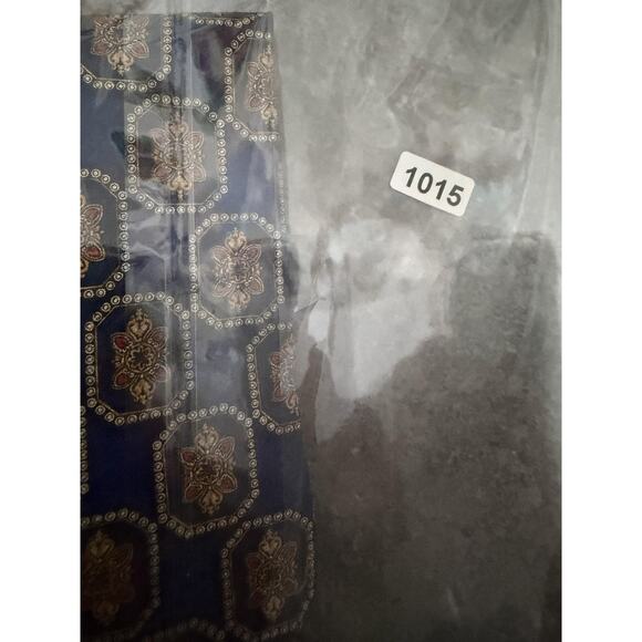 Valentino Cravatte Tie Mens Blue Silk Medallion Geometric Made in Italy Luxury - Picture 10 of 10